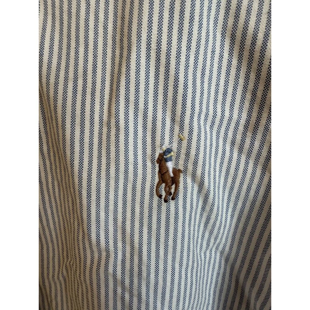 NWT Ralph Lauren Oxford Blue/white Classic Button Down Polo Long Sleeve $98 XL - Picture 3 of 10